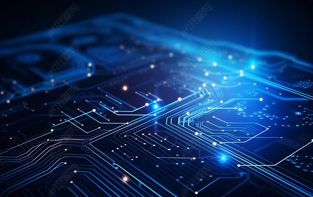 電路線路電路板信息連接3d渲染高科技效果圖
